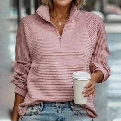 Spencer – Lockere Pullover mit Schlangenknochen-Muster und Stehkragen