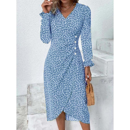 Abigail – Asymmetrisches Kleid mit Puffärmeln