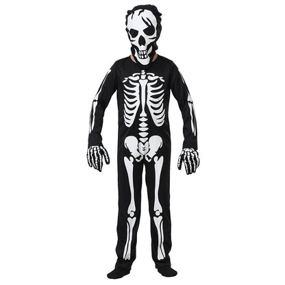 Halloween Children's Skeleton Costume – Glowing Full-Body Outfit for Spooky Fun and Party