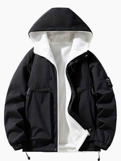 Herren Winterjacke mit Kapuze – Casual Streetwear Outdoorjacke