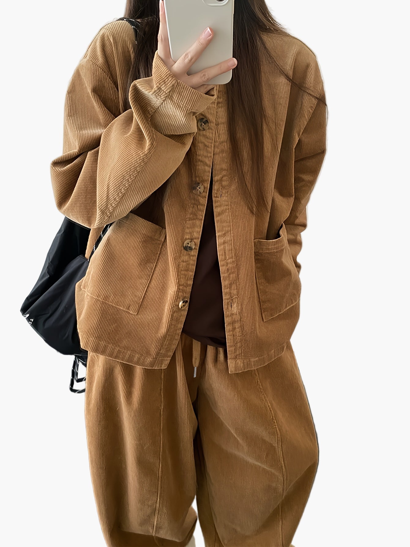 Damen Oversized Anzug Zweiteiler Set – Eleganter Freizeit-Look für Herbst und Winter