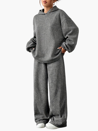 Women's casual hoodie and jogging pants set – comfortable loungewear suit for everyday and relaxation