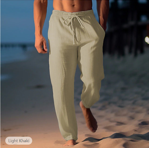 Kirk – Bequeme Strandhose mit elastischem Bund und geradem Schnitt