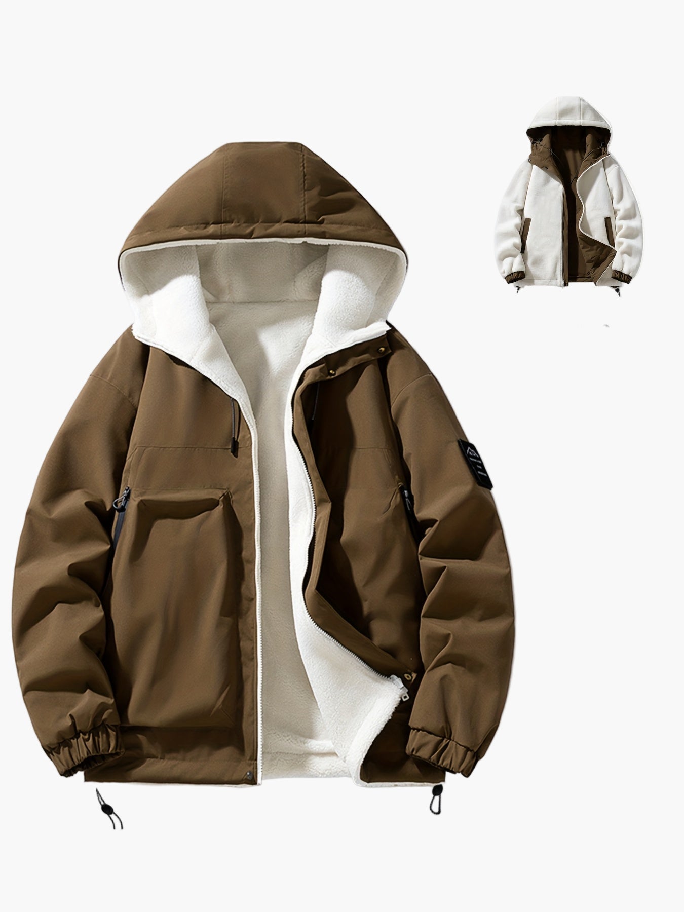 Herren Winterjacke mit Kapuze – Casual Streetwear Outdoorjacke
