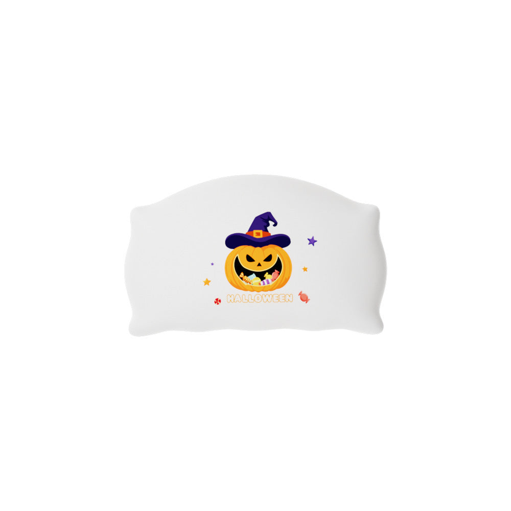 Halloween Night Light for Kids – Funny Pat Light with Ghost & Pumpkin, 3 Brightness Levels, Timer, Perfect Halloween Decoration