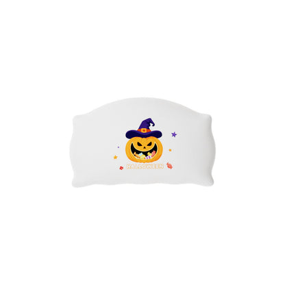 Halloween Night Light for Kids – Funny Pat Light with Ghost & Pumpkin, 3 Brightness Levels, Timer, Perfect Halloween Decoration