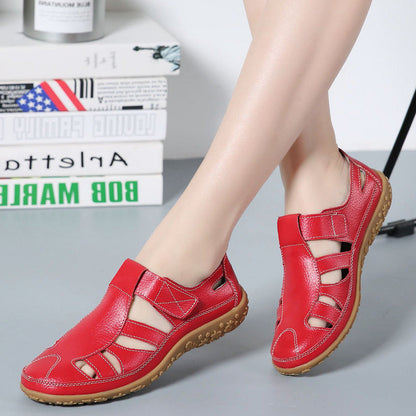 Zoe – Handgemachte Retro Weiche Sohle Velcro Freizeit Schuhe für Damen