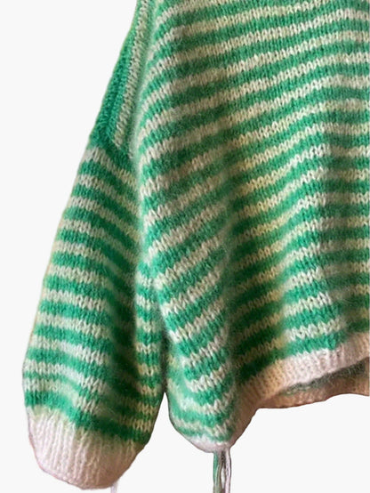 Damen Strickpullover mit Streifenmuster für Herbst und Winter, lässiger Style