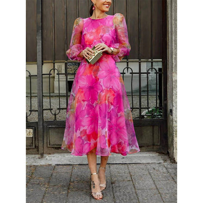 Jasmine – Summery Floral Dress made of Mesh
