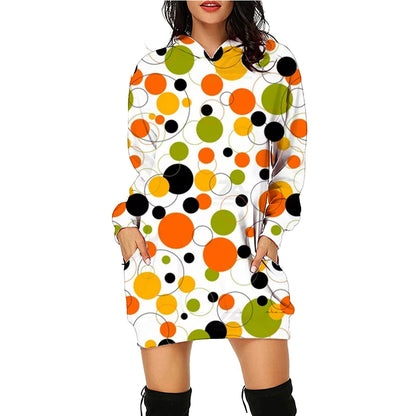 Women's Halloween Hoodie Dress – Funny Costume for Party, Decoration & Trick-or-Treat