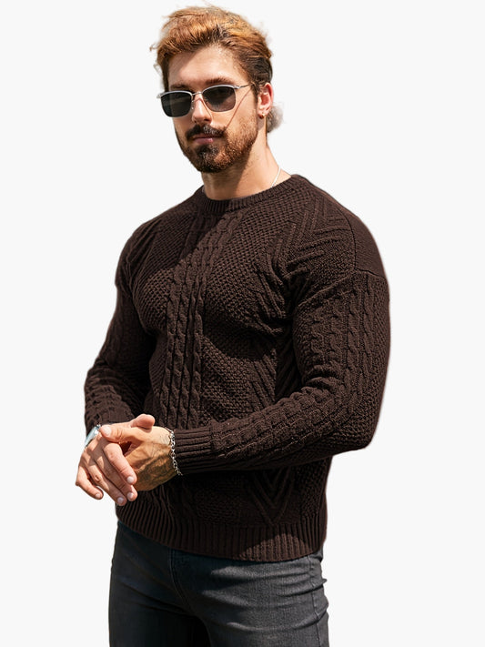 Men's knitted sweater in casual style – fashionable leisure sweater for autumn and winter