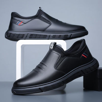 Albert – Herrenschuhe Schwarz Weiß Flache Gehschuhe