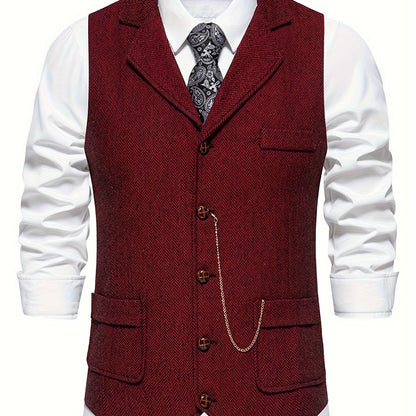 Men's vest in vintage business style – elegant suit vest for office and festive occasions