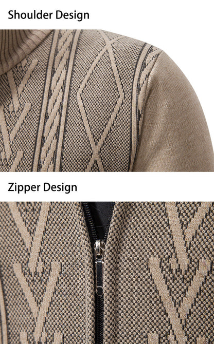 Jonathan – Comfortable men's sweater with stand-up collar