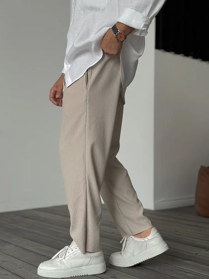 Herren Relaxed Fit Luxus-Hose – Eleganter und bequemer Alltagsstil für Freizeit & Büro