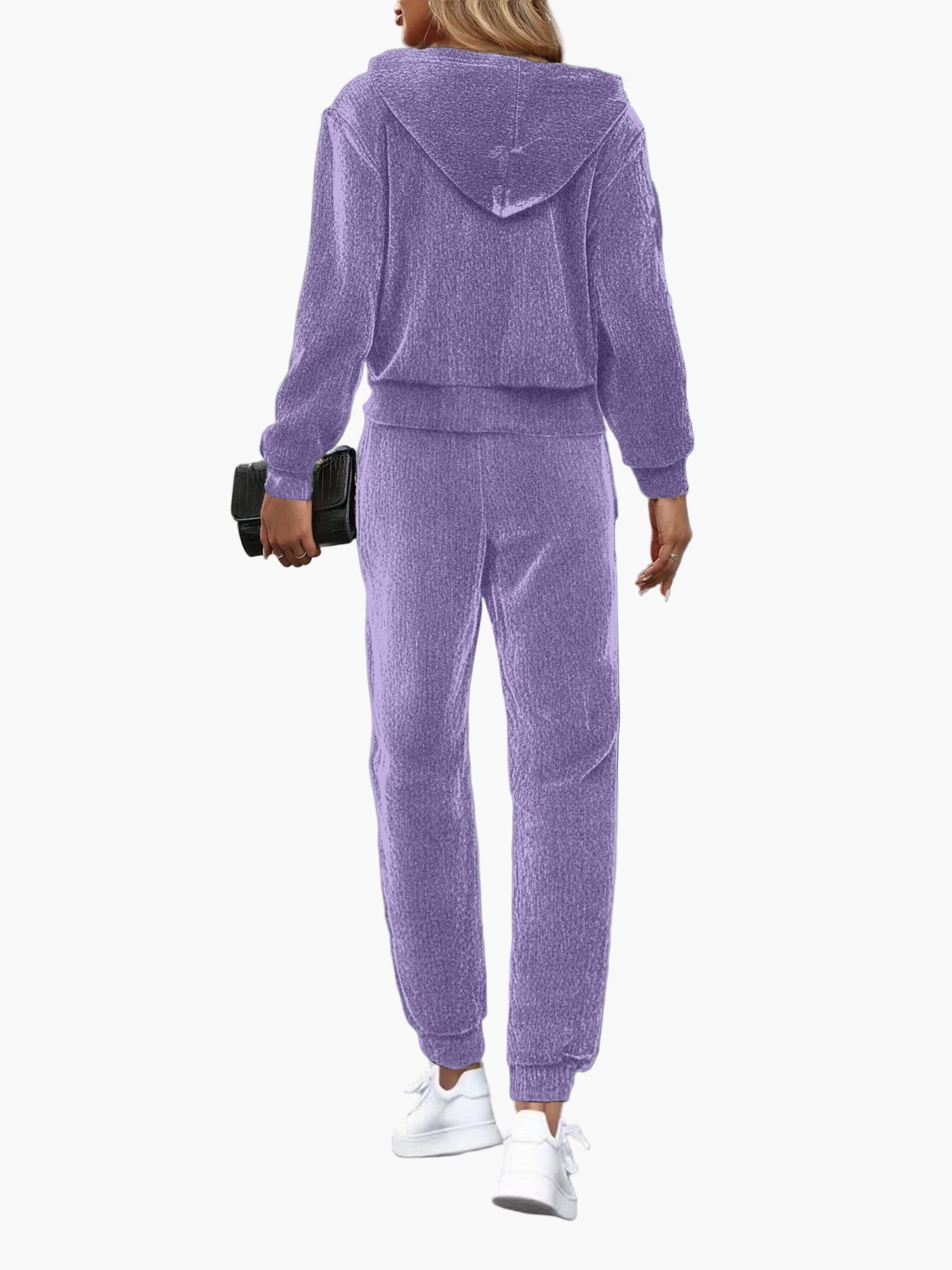 Women's casual tracksuit two-piece with hoodie and jogging pants – sporty & comfortable for everyday and fitness