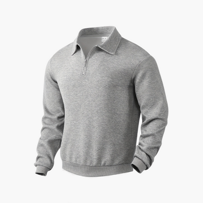 Men's Vintage Sweatshirt with Zipper – Geometric Pattern, Fashionable & Versatile