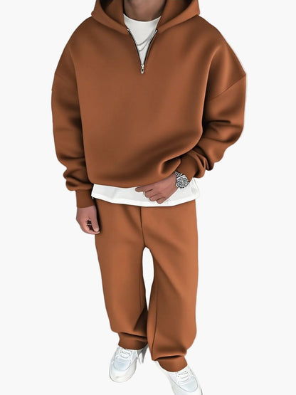 Herren Oversize Hoodie Jogginganzug Set – Streetwear Freizeit Trainingsanzug für Herbst und Winter