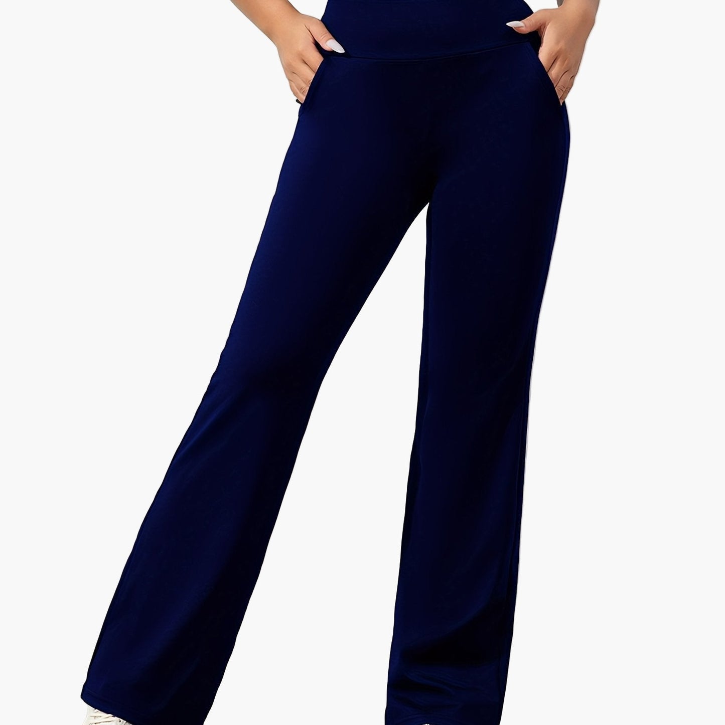 Damen Yoga Flared Hose – Bequeme Freizeithose mit Taschen für Sport & Alltag