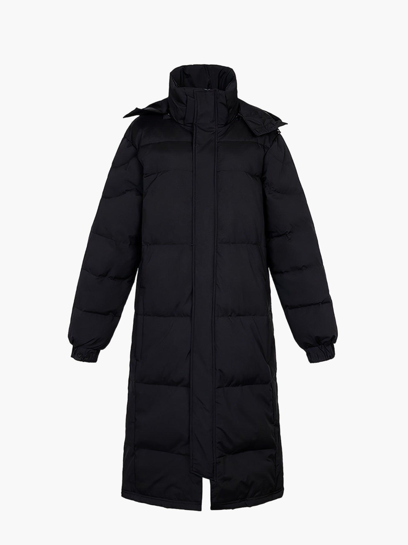 Men's Winter Quilted Long Coat Casual with Hood and Pockets – Perfect for Outdoor & Everyday Use