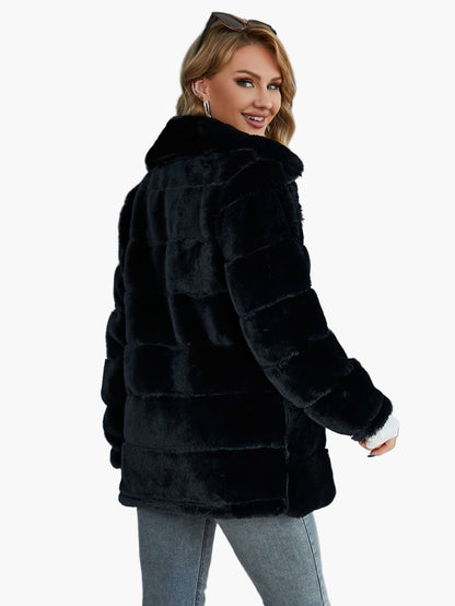 Women's winter coat in modern street style – trendy oversized look for autumn and winter