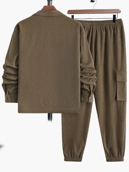 Men's Casual Suit Set – Sporty Street Style with Jacket and Jogging Pants, Ideal for Everyday and Leisure