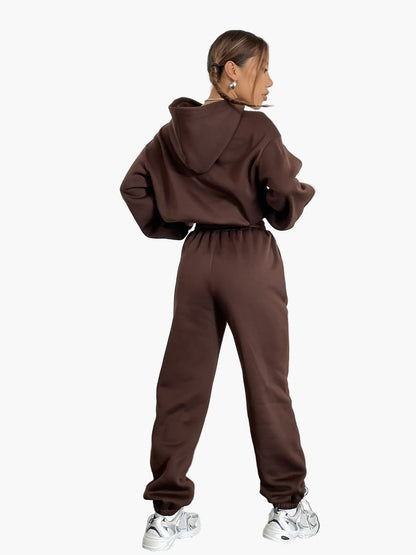 Women's Tracksuit Two-Piece Hoodie & Jogging Pants Casual Sport Streetwear