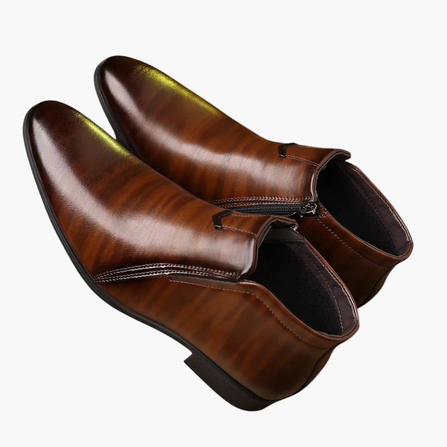 Men's Retro Ankle Boots for Business and Leisure – Elegant Ankle Boots with Zipper
