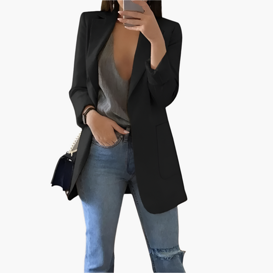 Damen Lange Blazer – Eleganter Business Casual Look, Vielseitig für Büro und Freizeit