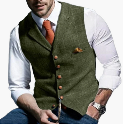 Herren Vintage Weste – Klassischer Anzugstil für Business & Freizeit