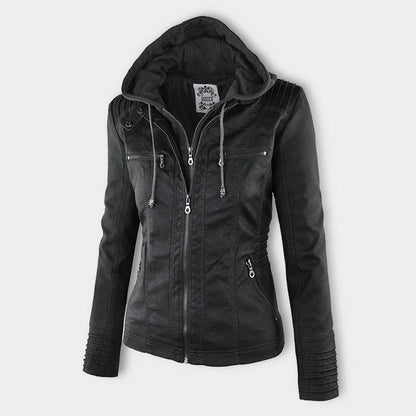 Women's jacket with hood – Fashionable transitional jacket for everyday and leisure use