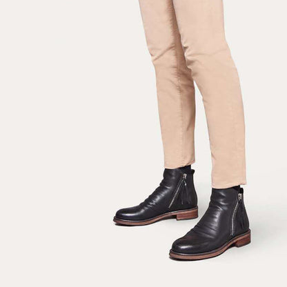 Men's ankle boots – Classic, versatile boots with side zipper for everyday & leisure