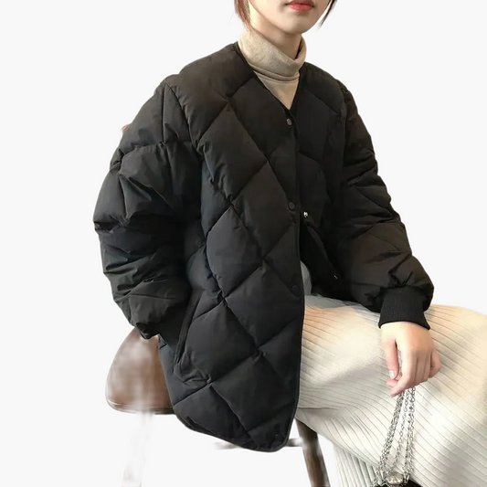 Women's quilted jacket in oversized look – fashionable transitional jacket for everyday and leisure