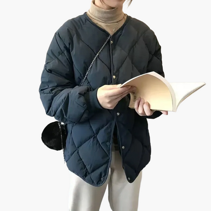 Damen Steppjacke im Oversize-Look – Modische Übergangsjacke für Alltag & Freizeit