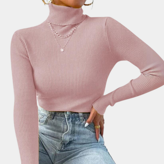 Women's Turtleneck Sweater Knit Elegant Style for Everyday and Office
