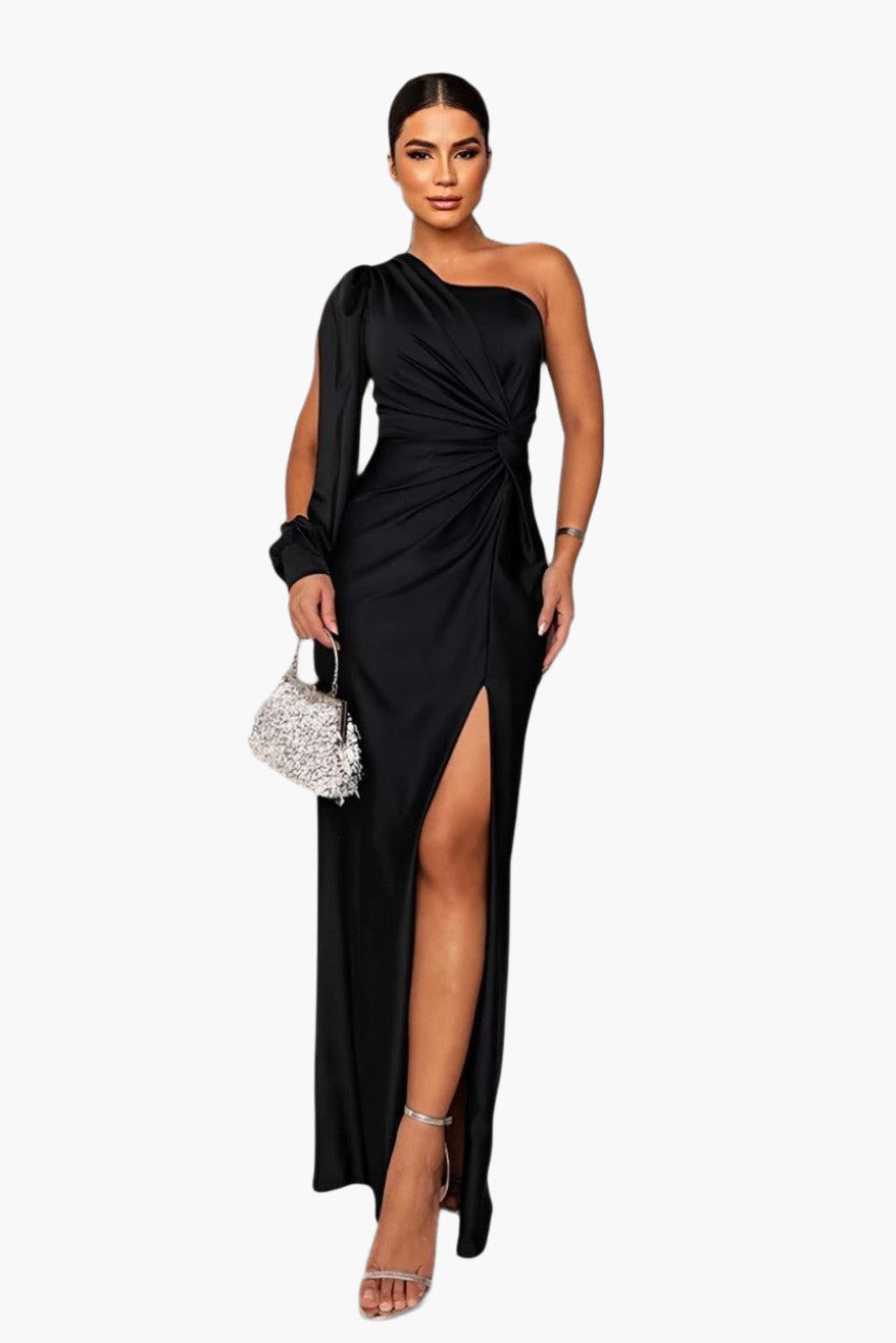 Women's One-Shoulder Evening Dress Elegant – Glamorous Dress for Special Occasions, Galas & Weddings