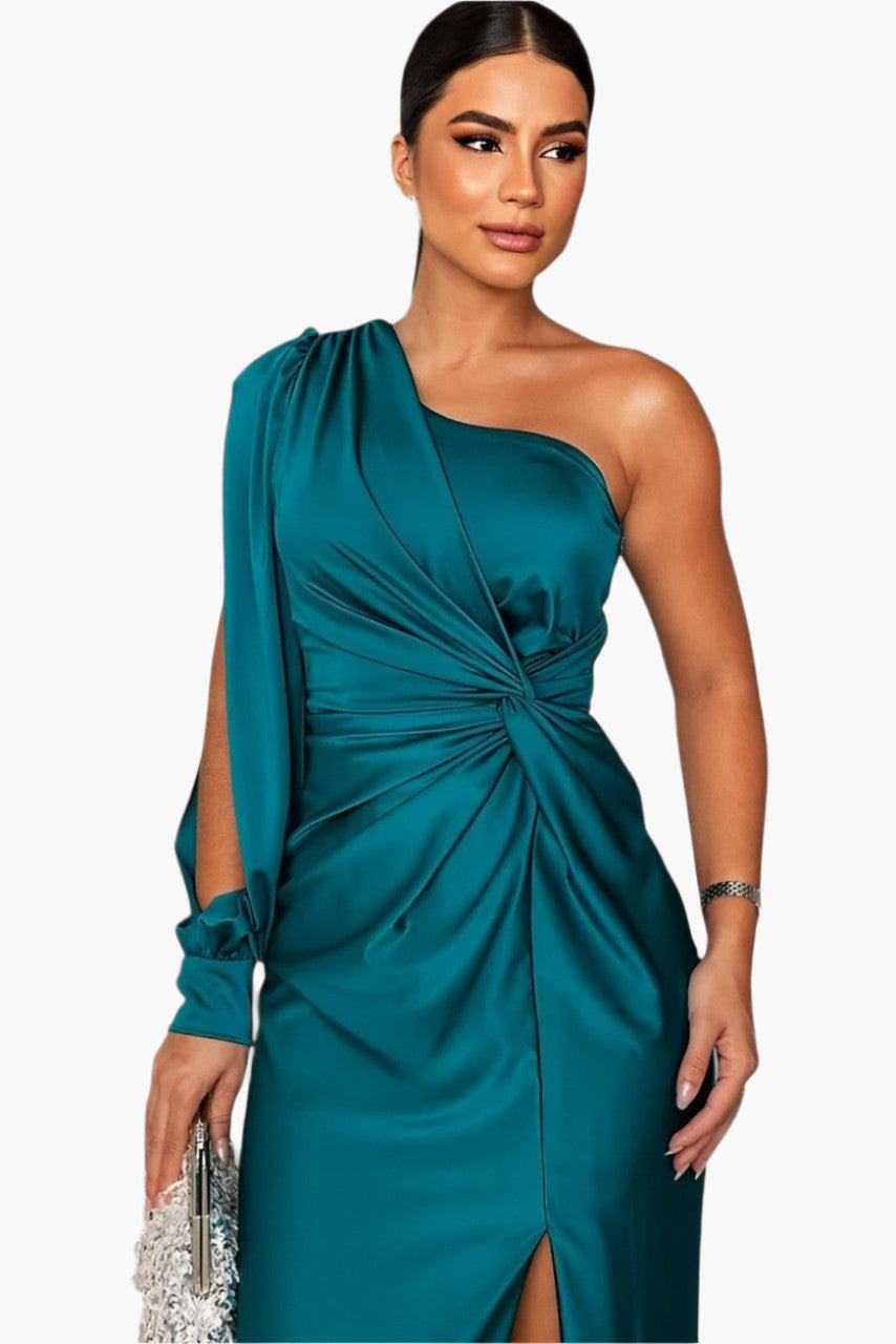 Women's One-Shoulder Evening Dress Elegant – Glamorous Dress for Special Occasions, Galas & Weddings