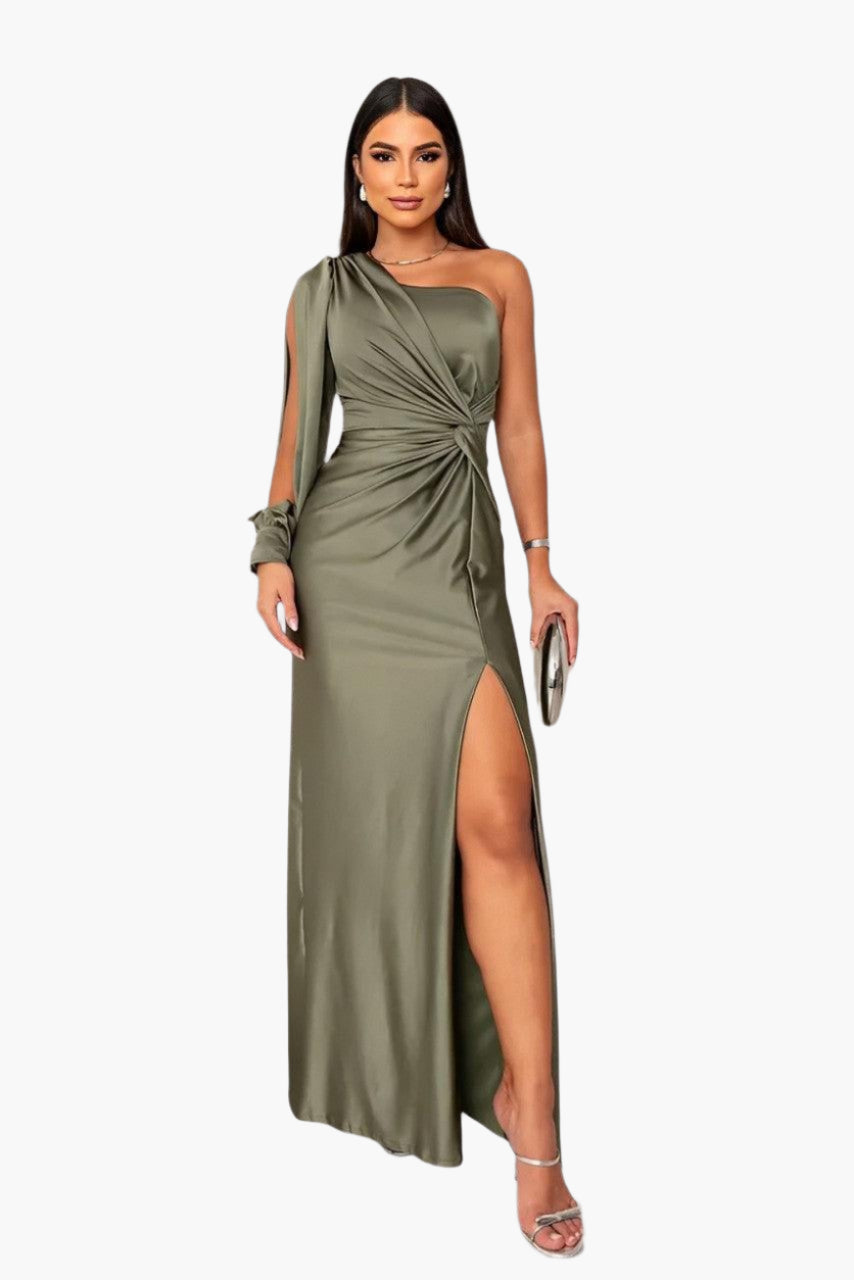 Women's One-Shoulder Evening Dress Elegant – Glamorous Dress for Special Occasions, Galas & Weddings