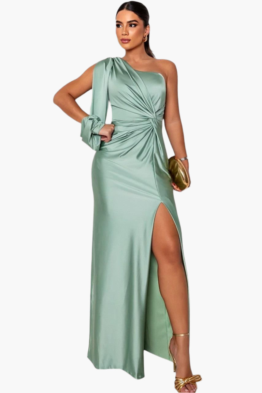 Women's One-Shoulder Evening Dress Elegant – Glamorous Dress for Special Occasions, Galas & Weddings