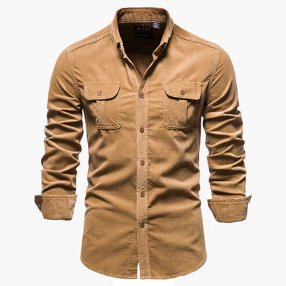 Herren Cordhemd Slim Fit – Stilvolles Freizeit- und Bürohemd, Modernes Design