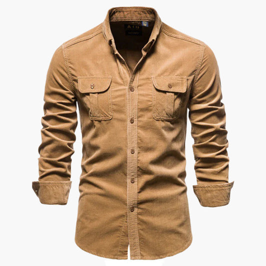 Herren Cordhemd Slim Fit – Stilvolles Freizeit- und Bürohemd, Modernes Design