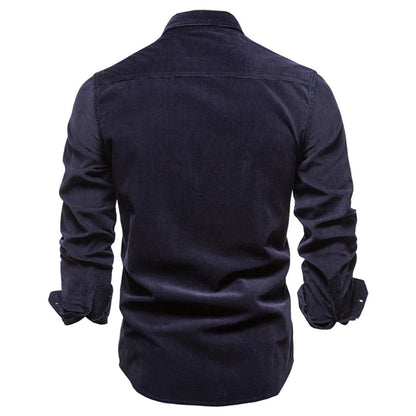 Herren Cordhemd Slim Fit – Stilvolles Freizeit- und Bürohemd, Modernes Design