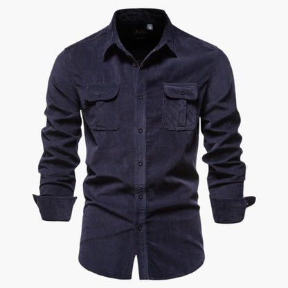 Herren Cordhemd Slim Fit – Stilvolles Freizeit- und Bürohemd, Modernes Design