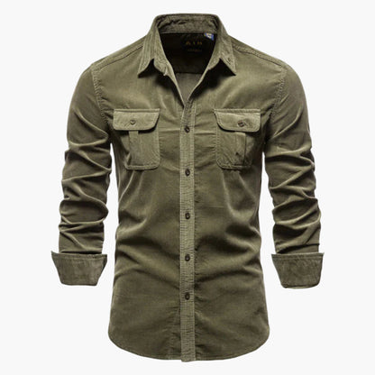 Herren Cordhemd Slim Fit – Stilvolles Freizeit- und Bürohemd, Modernes Design