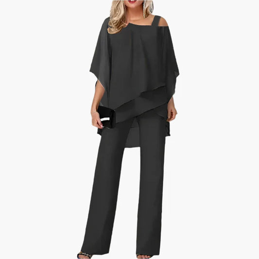 Damen Elegantes Schulterfreies Zweiteiler Set – Modernes Outfit für besondere Anlässe