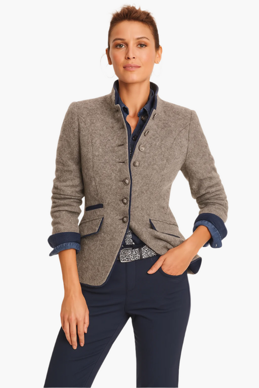 Damen Blazer Elegant Tailliert – Klassischer Business & Freizeit Look