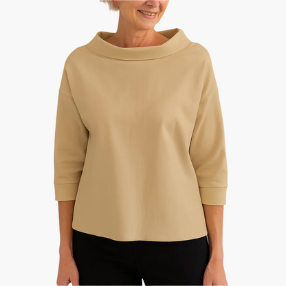 Damen Elegantes Oberteil mit Stehkragen – Stilvolles Basic für Alltag und besondere Anlässe