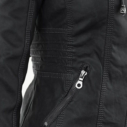 Women's jacket with hood – Fashionable transitional jacket for everyday and leisure use