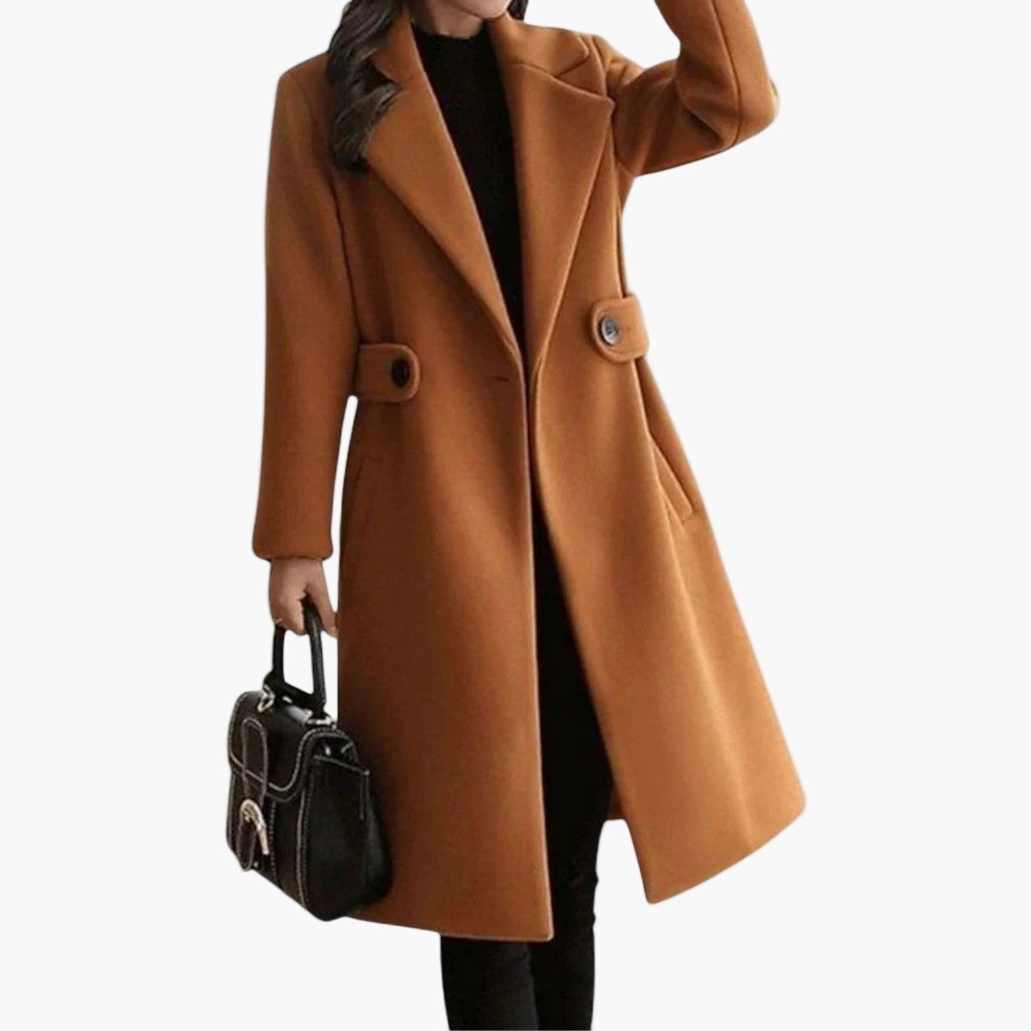 Damen Wintermantel mit Gürtel – Eleganter, figurbetonter Übergangsmantel für Büro und Freizeit