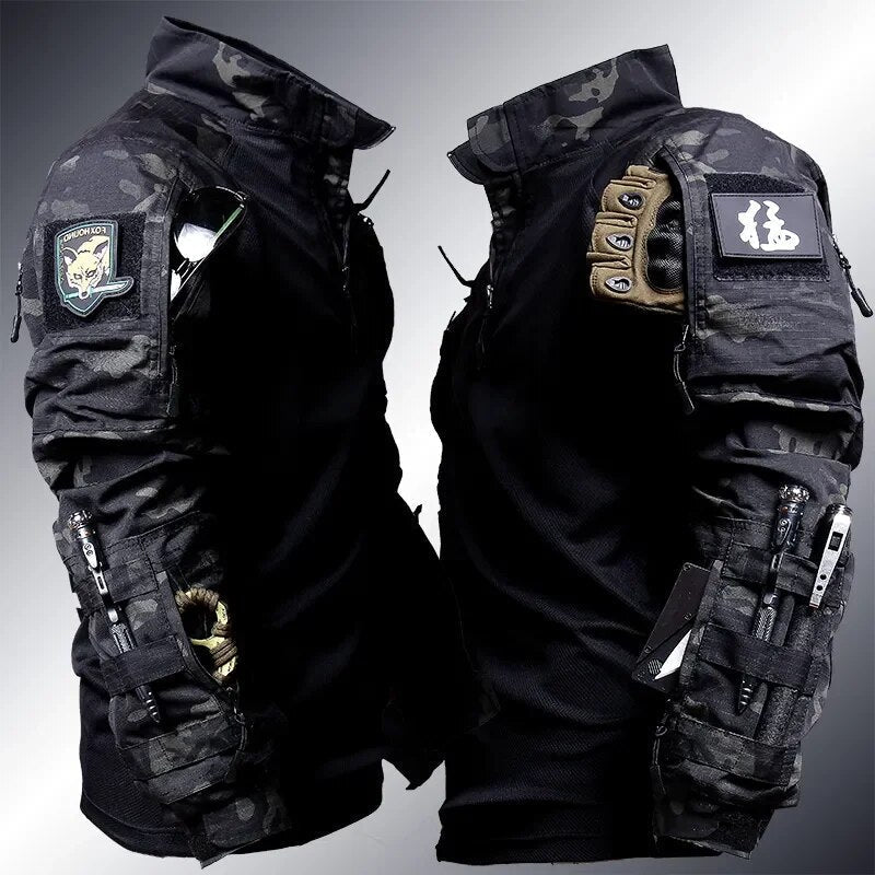 Men's Tactical Combat Suit Military Style Outdoor Set – Combat Shirt & Pants for Airsoft, Survival, Training